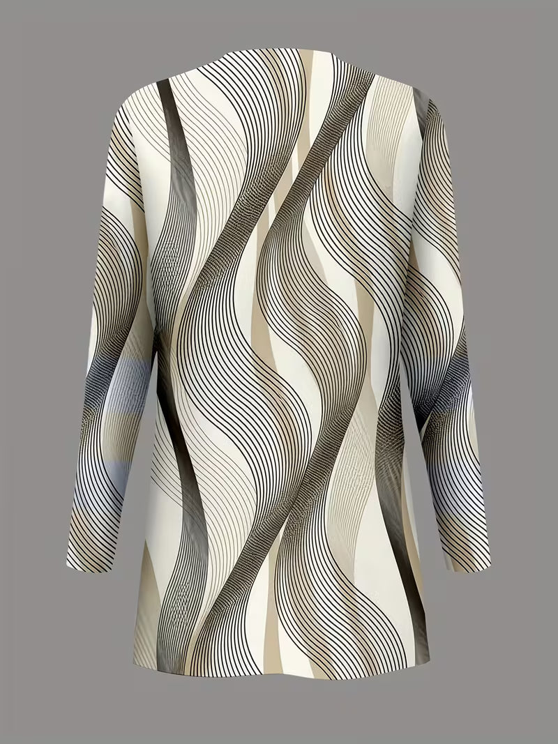 Women's fashionable and casual style set featuring a chiffon shawl and inner strappy printed pants, a daily casual 3pcs set