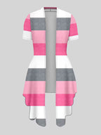 Women's fashionable and casual style set featuring a chiffon shawl and inner strappy printed pants, a daily casual 3pcs set