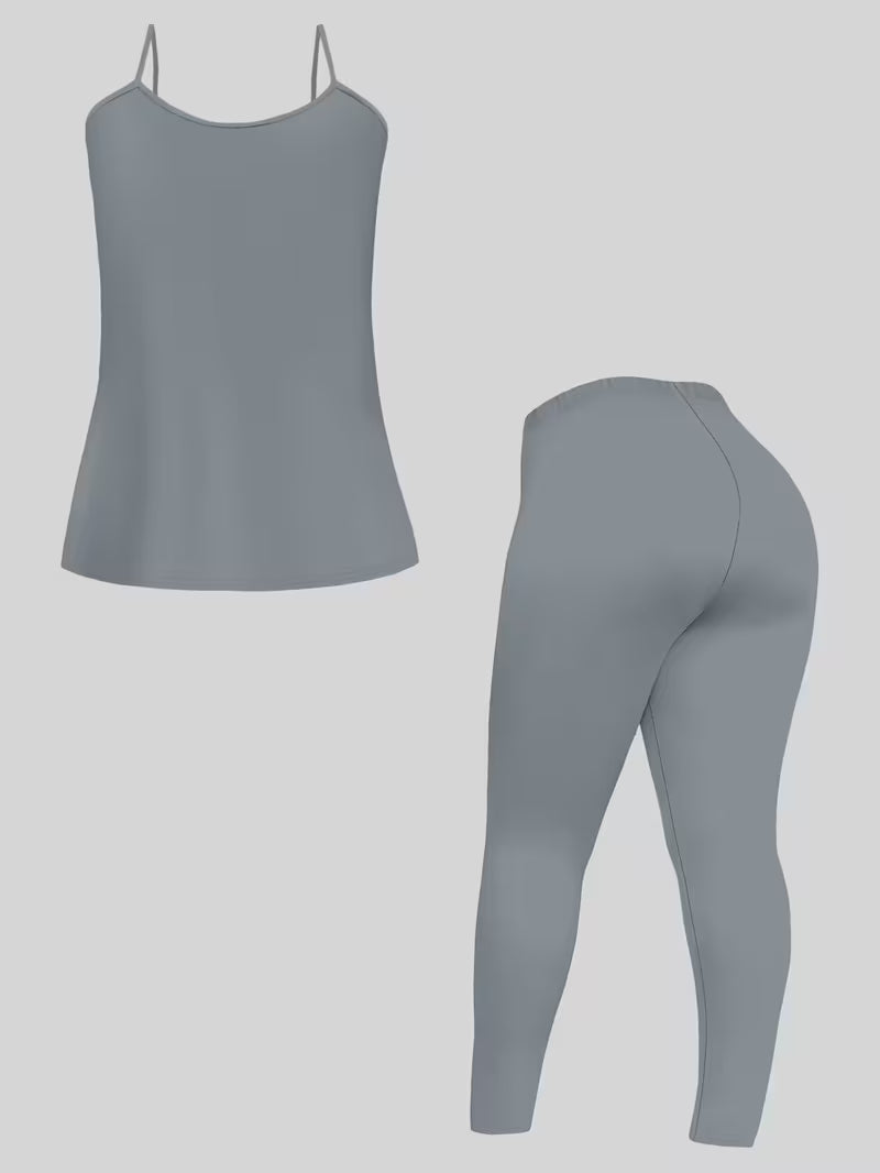 Women's fashionable and casual style set featuring a chiffon shawl and inner strappy printed pants, a daily casual 3pcs set