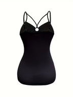 Women's fashionable and casual style set featuring a chiffon shawl and inner strappy printed pants, a daily casual 3pcs set