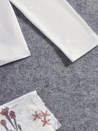 Women's fashionable and casual style set featuring a chiffon shawl and inner strappy printed pants, a daily casual 3pcs set