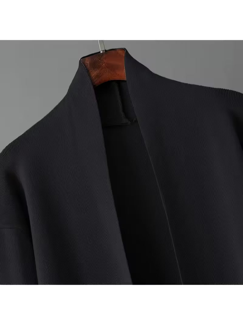 Women's fashionable and casual style set featuring a chiffon shawl and inner strappy printed pants, a daily casual 3pcs set