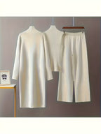 Women's fashionable and casual style set featuring a chiffon shawl and inner strappy printed pants, a daily casual 3pcs set